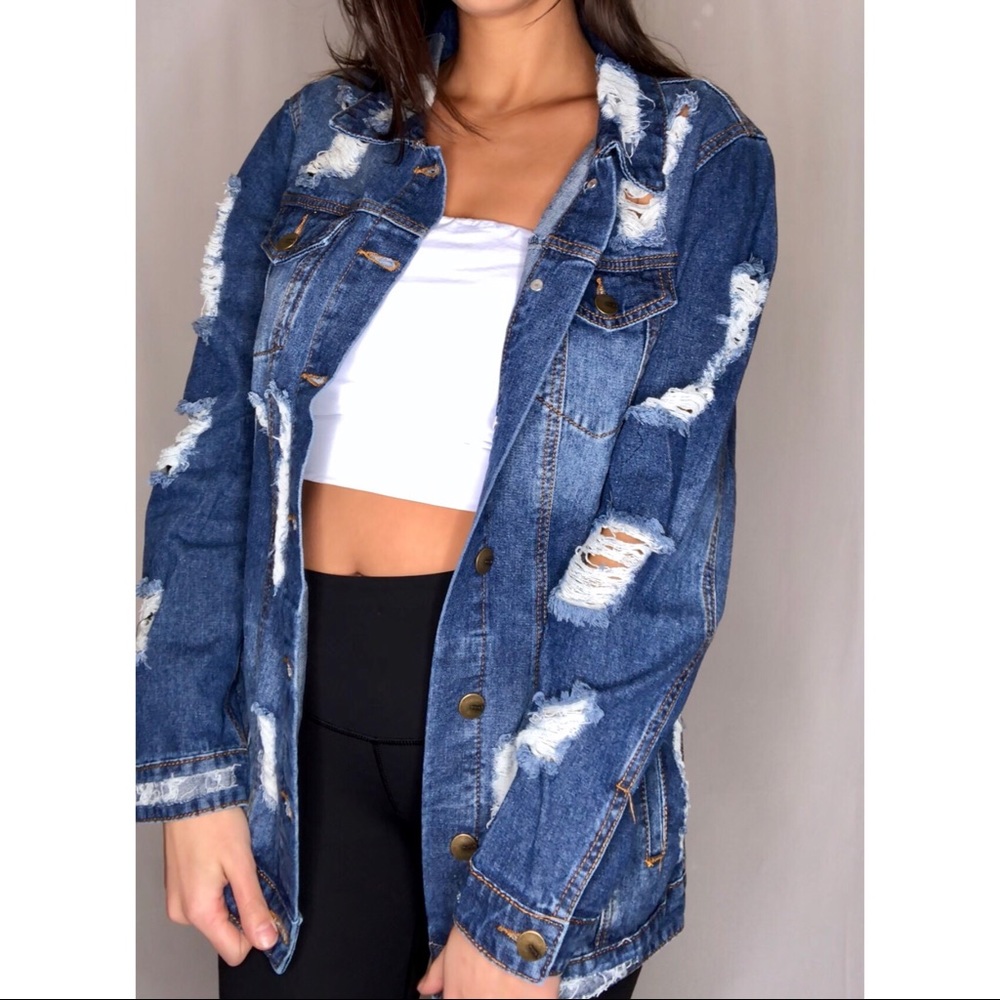 Destroyed Denim Jacket